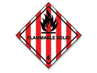 Flammable Solid Hazard Warning Diamond (Qty 100+)