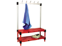 Single sided cloakroom Bench 1m with shoe rack