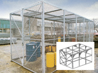 Modular Security Galvanised Cage-3700mm depth