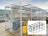 Modular Security Galvanised Cage-4920mm depth