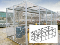 Modular Security Galvanised Cage-6140mm depth