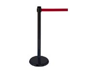 Deluxe belt barrier and post, black finish
