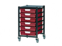 Standard tray rack shelving system, low level