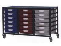Standard tray rack shelving system, low level