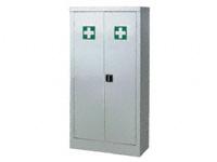 Steel First Aid Cupboard with double doors, 1800H