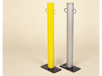 Fixed barrier post, yellow (inc bolts)