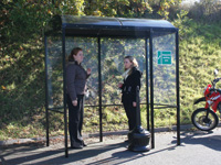4-sided smoking shelter for 10-12 people