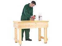Timber workbench 1200x750, plywood top