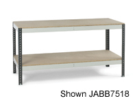 Just shelving workbench with two levels