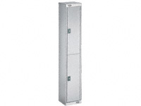Two Compartment Stainless steel Locker 305x457