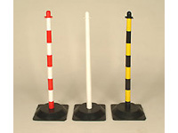 Plastic Post with low profile rubber base