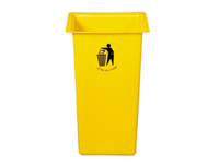 Square polyethylene Waste Bin with open top