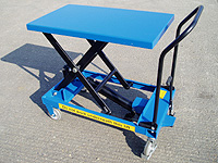 Mobile single scissor lift table 300kg electric