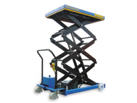 Mobile triple scissor lift table 500kg manual lift