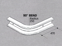 Std duty Safety Barrier, 90 degree bend