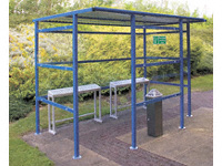 Smoking Shelter with clear perspex sides and back
