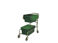 Double Container Trolley, with 2 green containers
