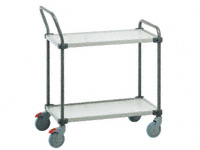 Adjustable Workshop Trolley with two shelves