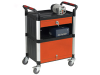 Plastic trolley with drawer & cabinet