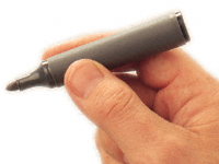 Oil based black temporary marker pen