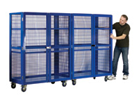Boxwell Mobile Shelving with doors, ply shelves